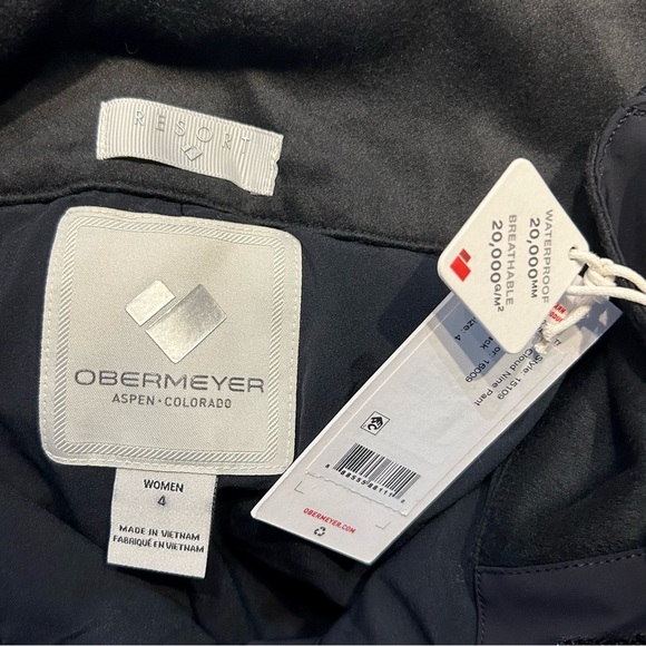 Obermeyer Cloud Nine Ski Pants Sz 4 Black Fleece Insulated Cold Winter Pants - Picture 11 of 14